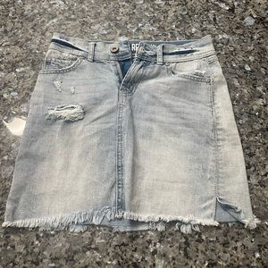 Denim high waisted mini skirt
